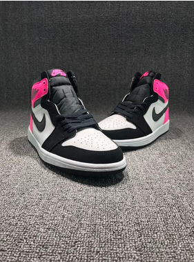 2017 Air Jordan 1 OG High GS “Valentine’s Day Black Hyper Pink White Shoes